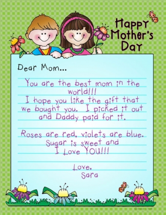 Letter to Mom for Mother's Day by DJ Inkers