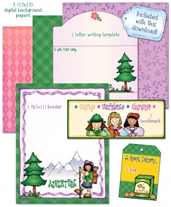 Girls Camp Clip Art Download