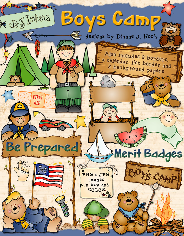 Boys Camp - Scouting Clip Art Download