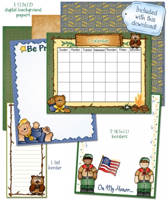 Boys Camp Clip Art and Printables for Cub Scouts