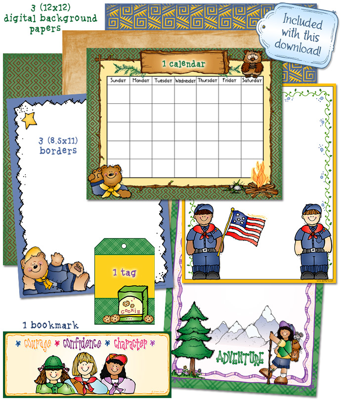 Scouting Clip Art and Printables for Cub Scouts, Girls & Boys