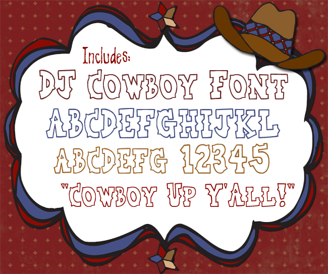 Wild West Clip Art Snippets, Font and Printables Kit