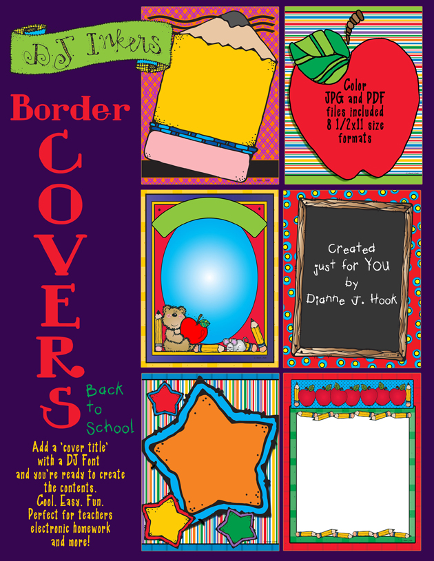 Border Covers for School Clip Art Download