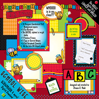 School Wise - Digital Scrapbook Download