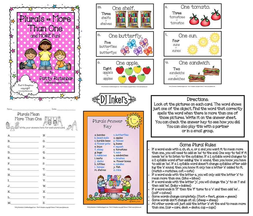 More Than One Is More Fun - Plurals Activity Kit