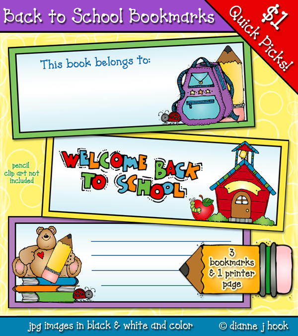 Back To School Bookmarks Download