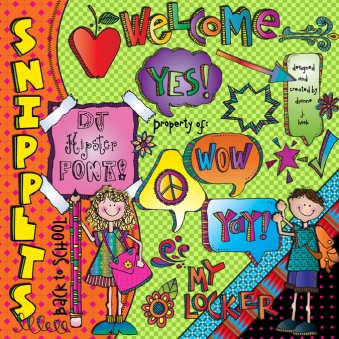 Fun clip art, printables and font collection for cool school smiles by DJ Inkers