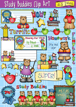 Study Buddies - School Stuff Clip Art Download
