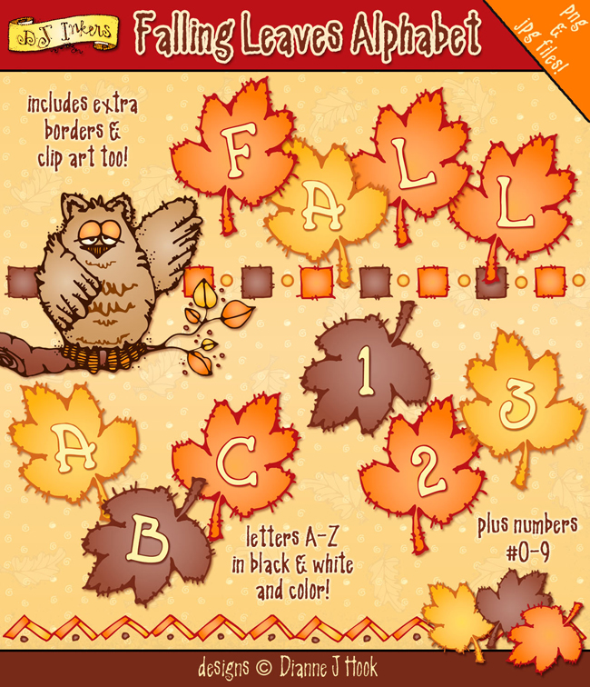 Falling Leaves Clip Art Alphabet Download