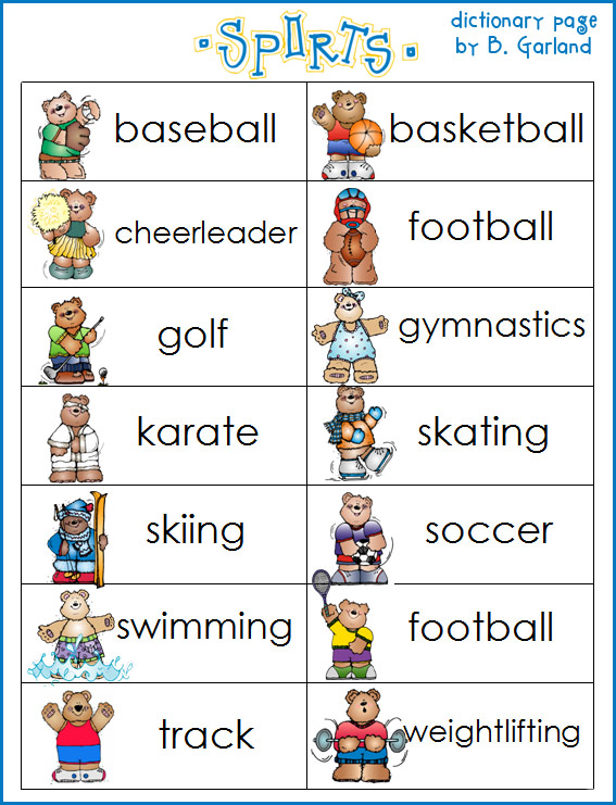 All Sorts Of Sports Clip Art Download