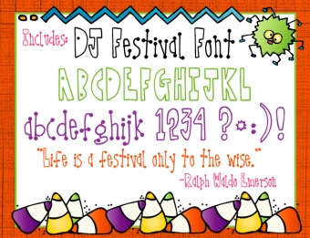 Fall Festival Clip Art Snippets, Font and Printables