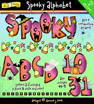 Spooky Halloween Clip Art Alphabet Download