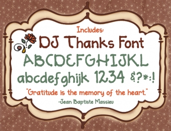 Fall Family Clip Art Snippets, Font and Printables