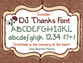 Fall Family Clip Art Snippets, Font and Printables Kit