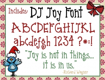 Christmas Caroling Clip Art Snippets, Font and Printables Kit