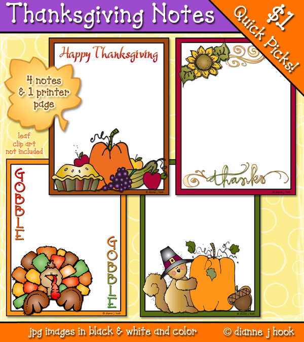 Thanksgiving Notes Clip Art Download