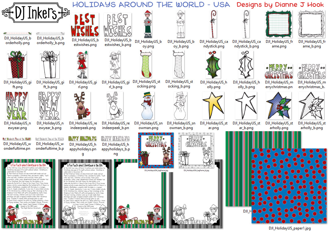Holidays Around The World: USA Clip Art Download