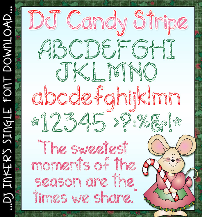 DJ Candy Stripe Font Download