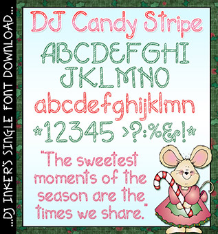 DJ Candy Stripe Font Download