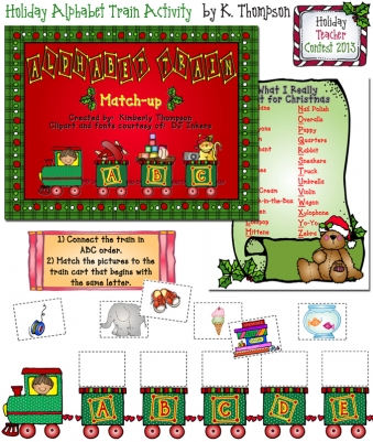 Holiday Alphabet Train Activity Download