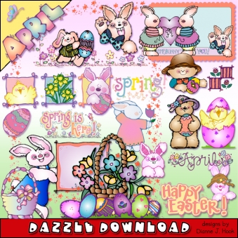 Dazzle Daze Clip Art - 12 Month Collection