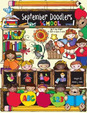 Doodlers Clip Art - Complete 12 Month Collection