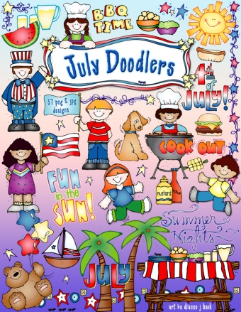 Doodlers Clip Art - Complete 12 Month Collection