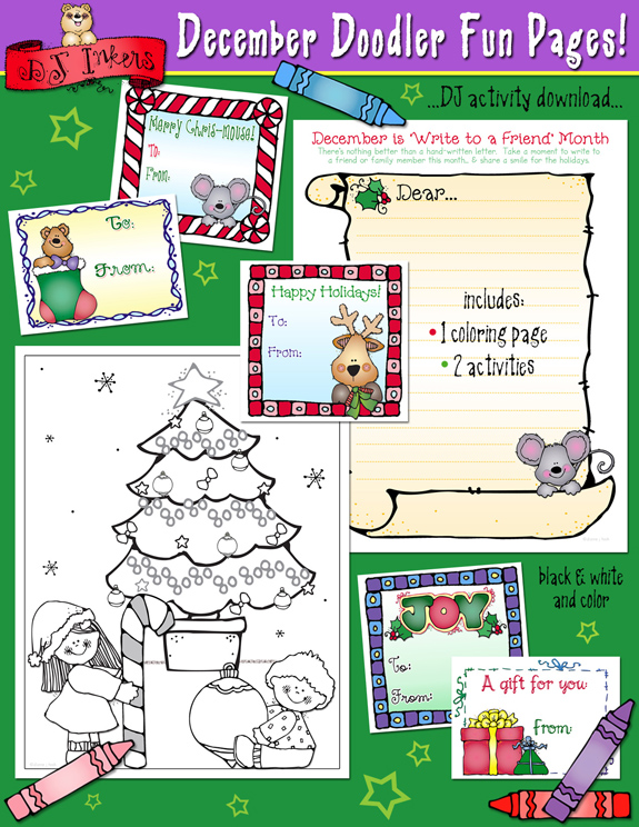 Doodler Fun Pages - Monthly Activities and Coloring Pages