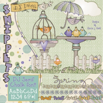 Snippets - Clip Art, Fonts, Borders and Printables Bundle