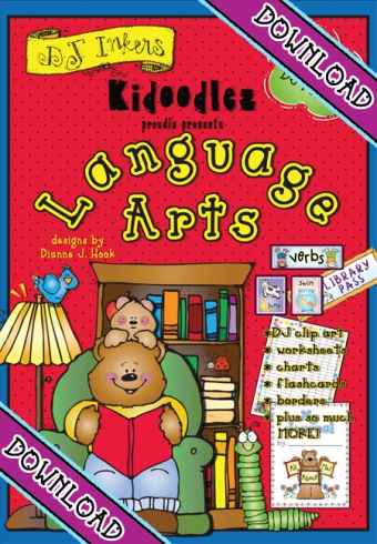 Language Arts clip art for kids with educational resources for teachers by DJ Inkers