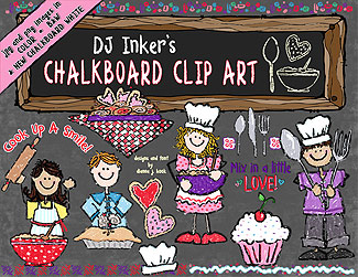 Chalk & Crayon Kitchen Kids Clip Art Download