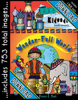 Wonderful World Clip Art for Culture & Travel - Bundle 26 Locations