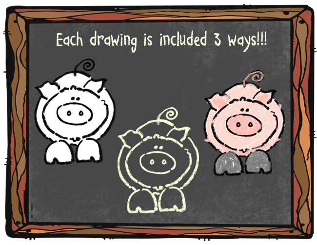 Chalk & Crayon Farm Clip Art Download