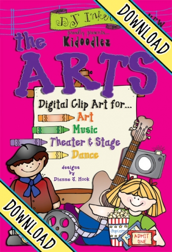 The Arts - Kid Doodles Clip Art for Music, Dance, Art and Drama