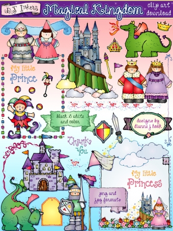 Fairy Tale Clip Art Collection - 5 Download Bundle