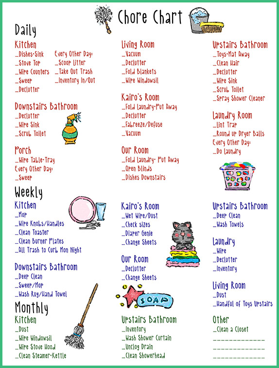 Chalk & Crayon Kids Clean-Up Clip Art Download