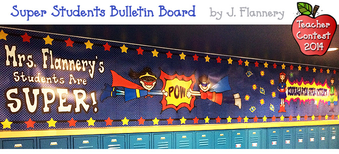 Super Hero bulletin board idea made with DJ Inkers clip art superheroes