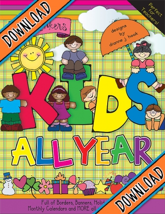 Kids clip art, borders, calendars and sayings for every month by DJ Inkers