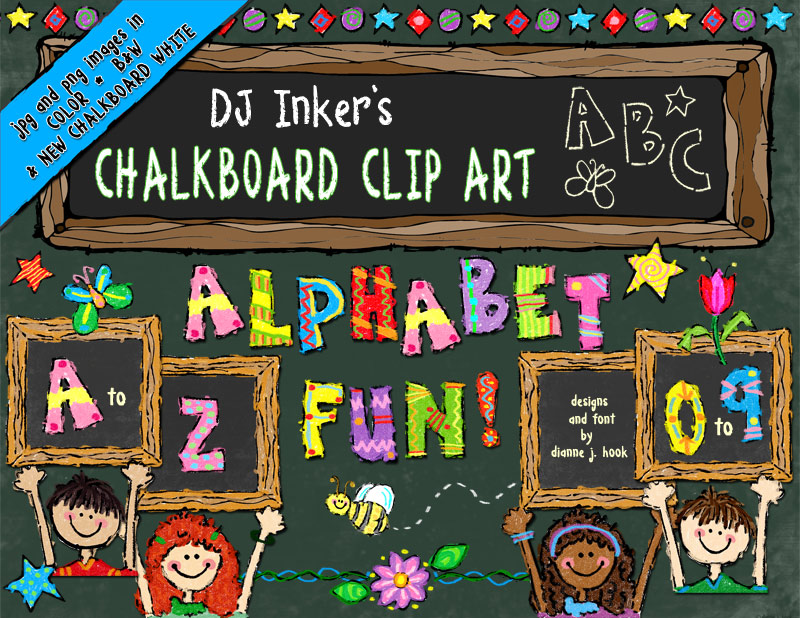 Chalkboard Alphabet Fun Clip Art Download