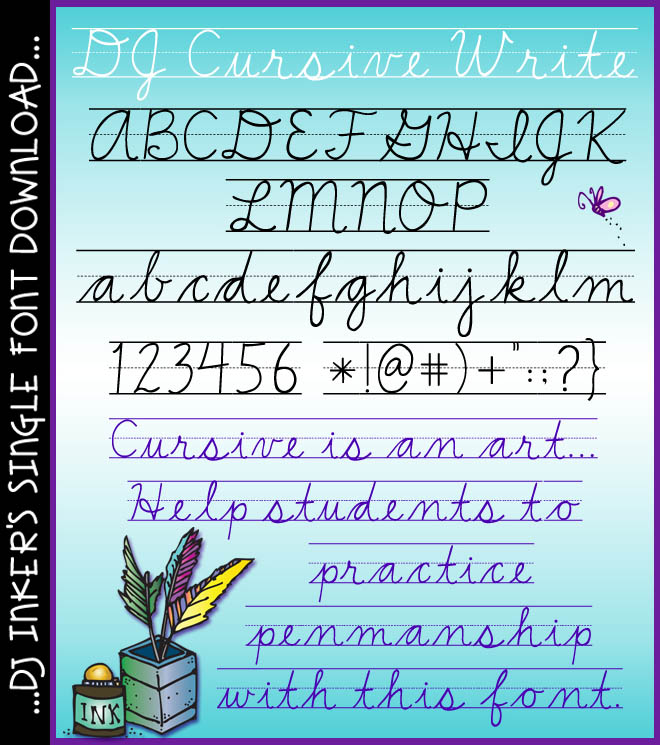 DJ Cursive Write Font Download