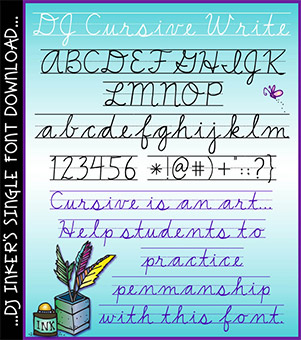 DJ Cursive Write Font Download