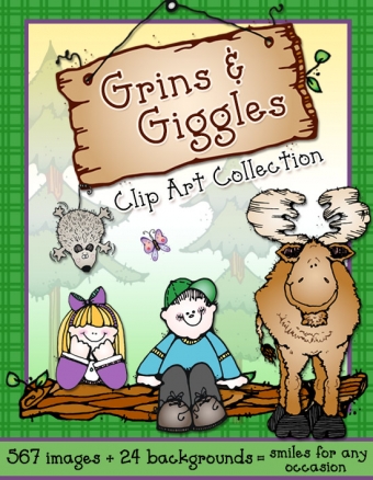 Grins & Giggles Clip Art Collection - 6 Download Bundle