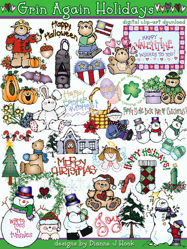 Grins & Giggles Clip Art Collection - 6 Download Bundle