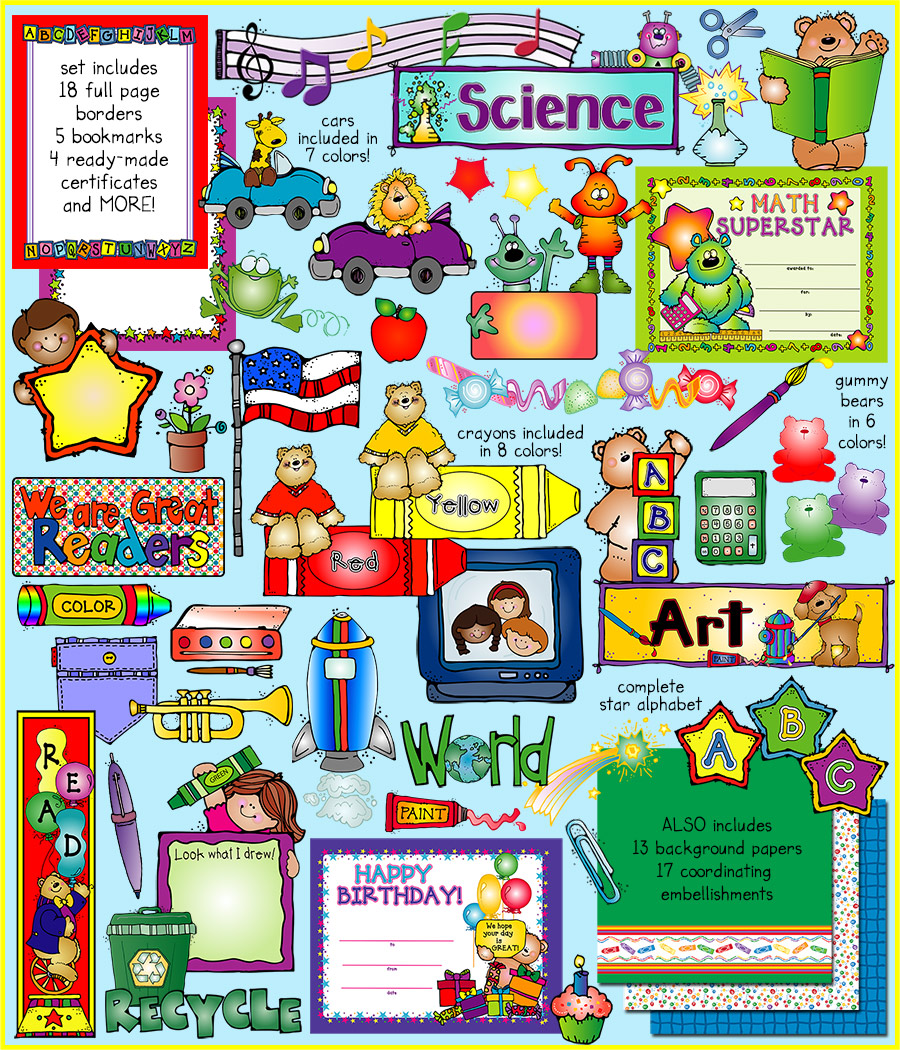 Teachers top favorites clip art for the classroom by DJ Inkers