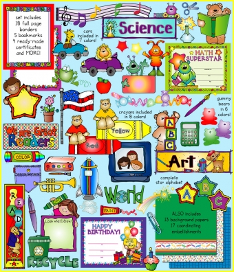 Top Of The Class - School Teacher Clip Art Collection