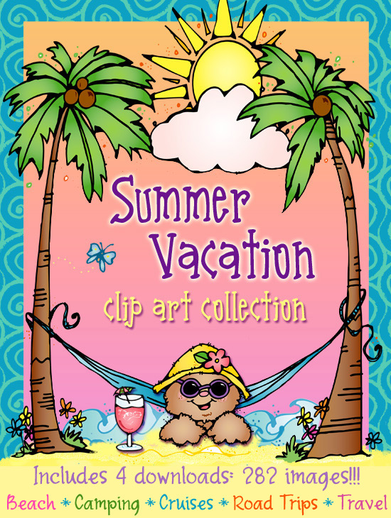 Summer Vacation clip art collection by DJ Inkers