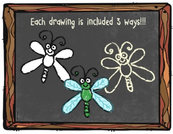 Chalk & Crayon Bugs Clip Art Download