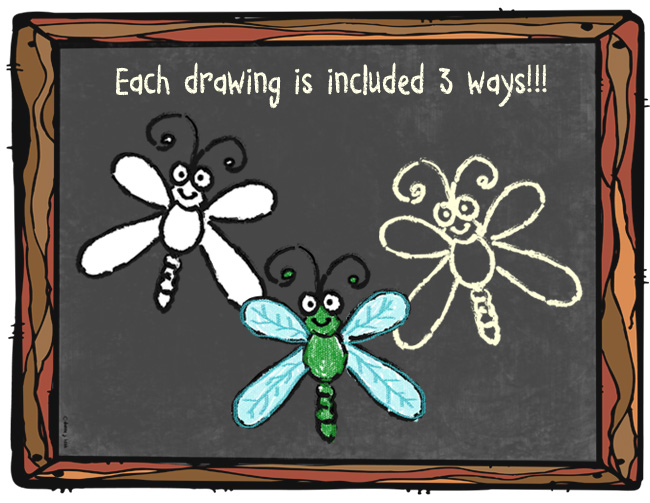 Chalk & Crayon Bugs Clip Art Download