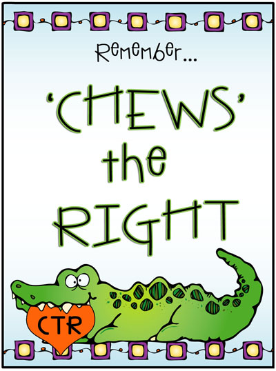 chews the right alligator clip art by DJ Inkers