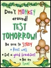 Don't monkey around clip art border by DJ Inkers